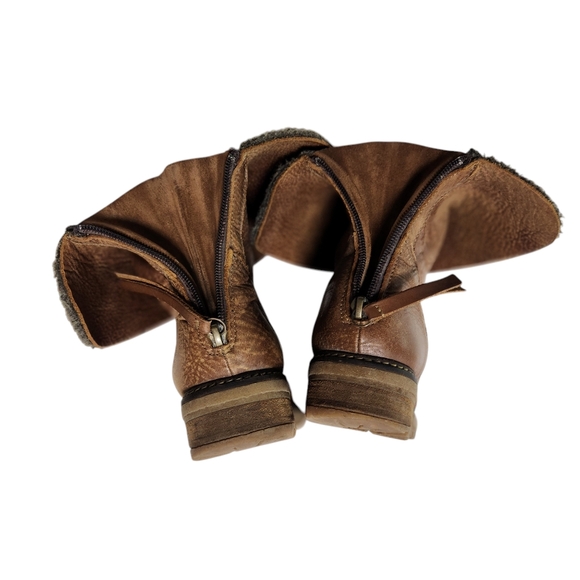 Roots Brown Leather Shearling Winter Women's Boots - Picture 5 of 14